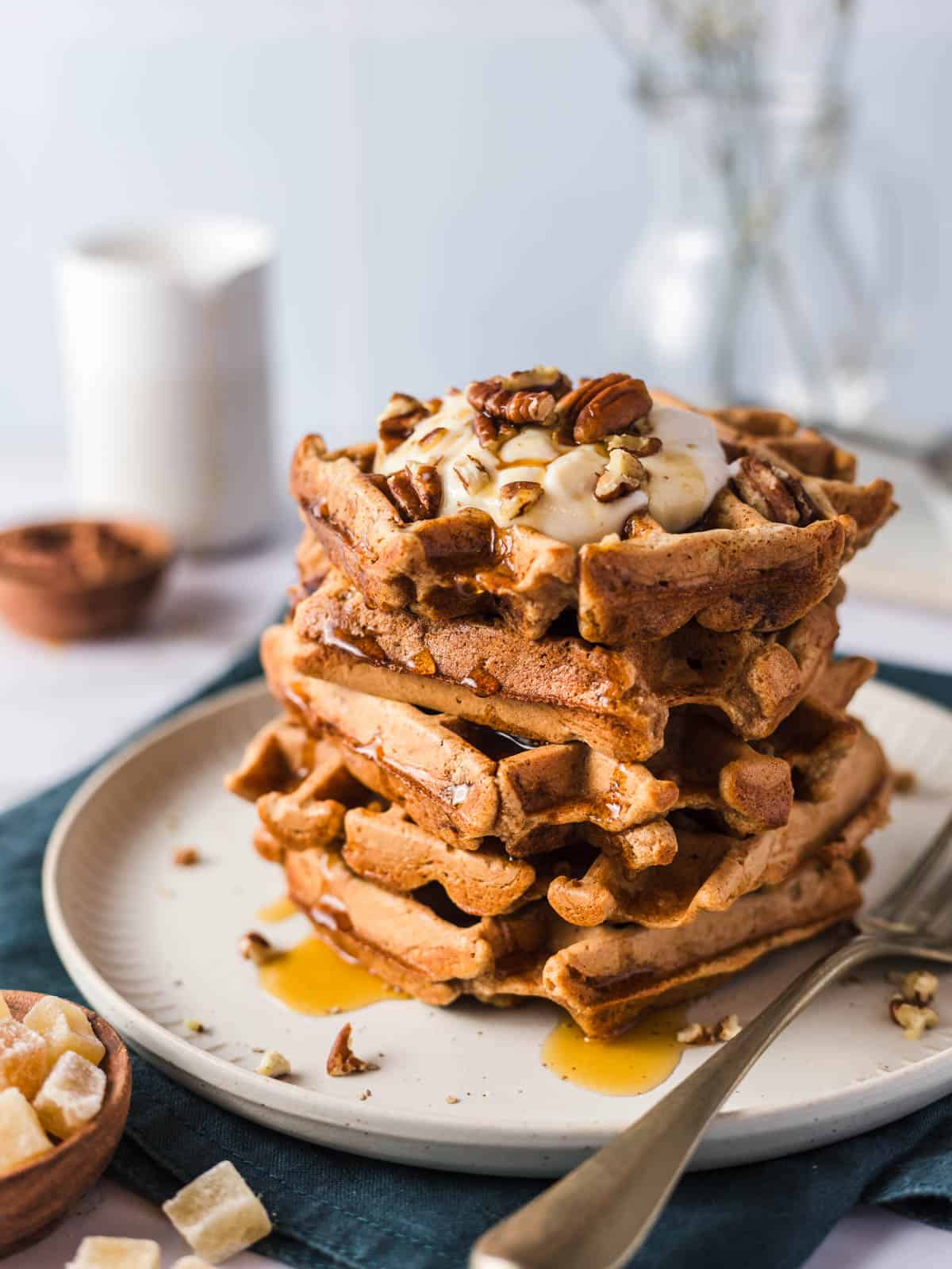 zuckerfreie waffeln vegan ohne öl 