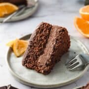 schoko-orangen mousse kuchen vegan