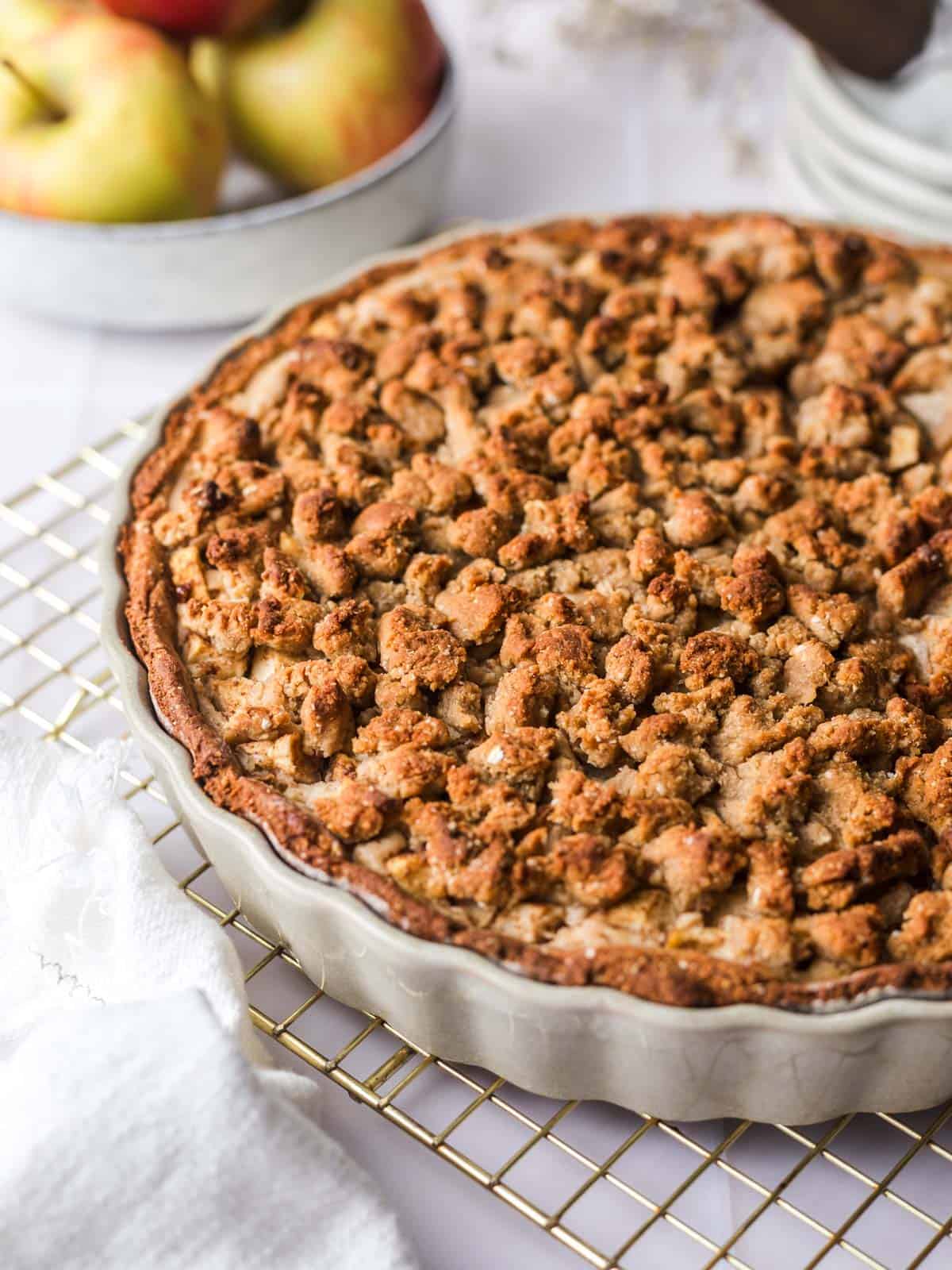 veganer apfelstreuselkuchen