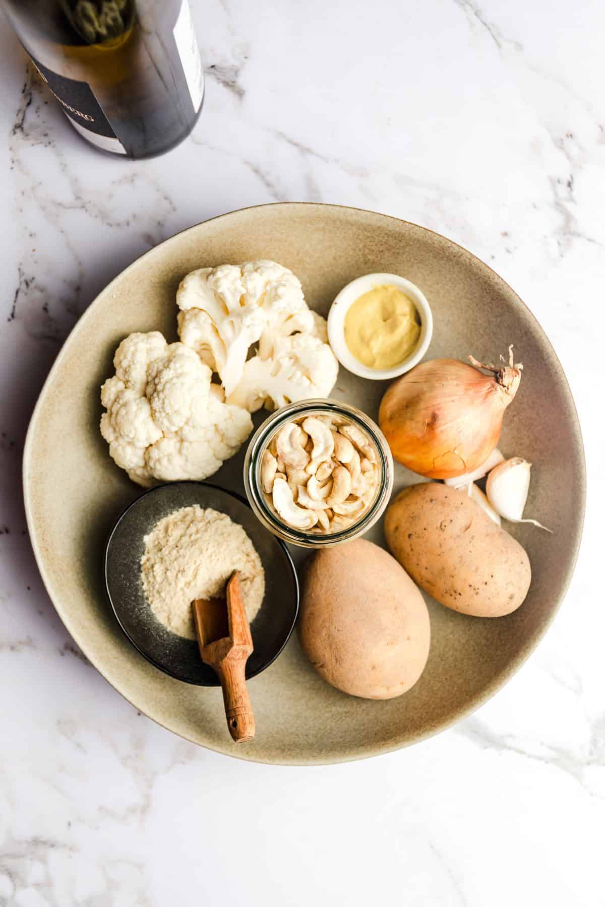 zutaten für gesundes veganes käsefondue