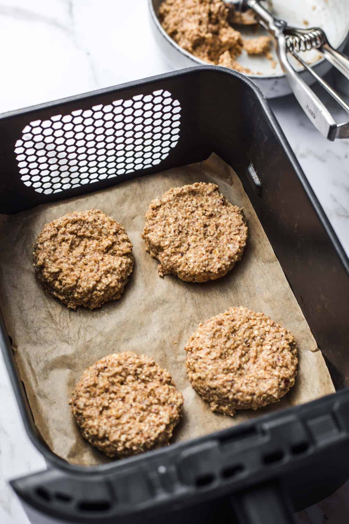 air fryer bananen hafer plätzchen