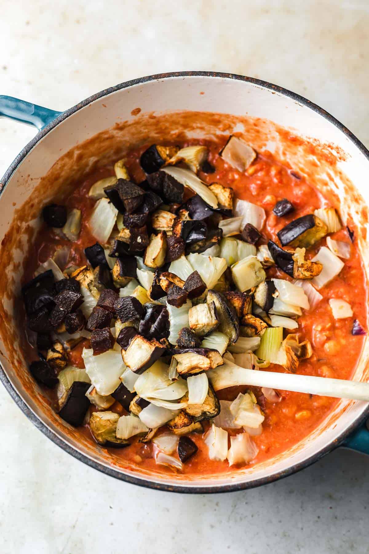 veganer auberginen eintopf