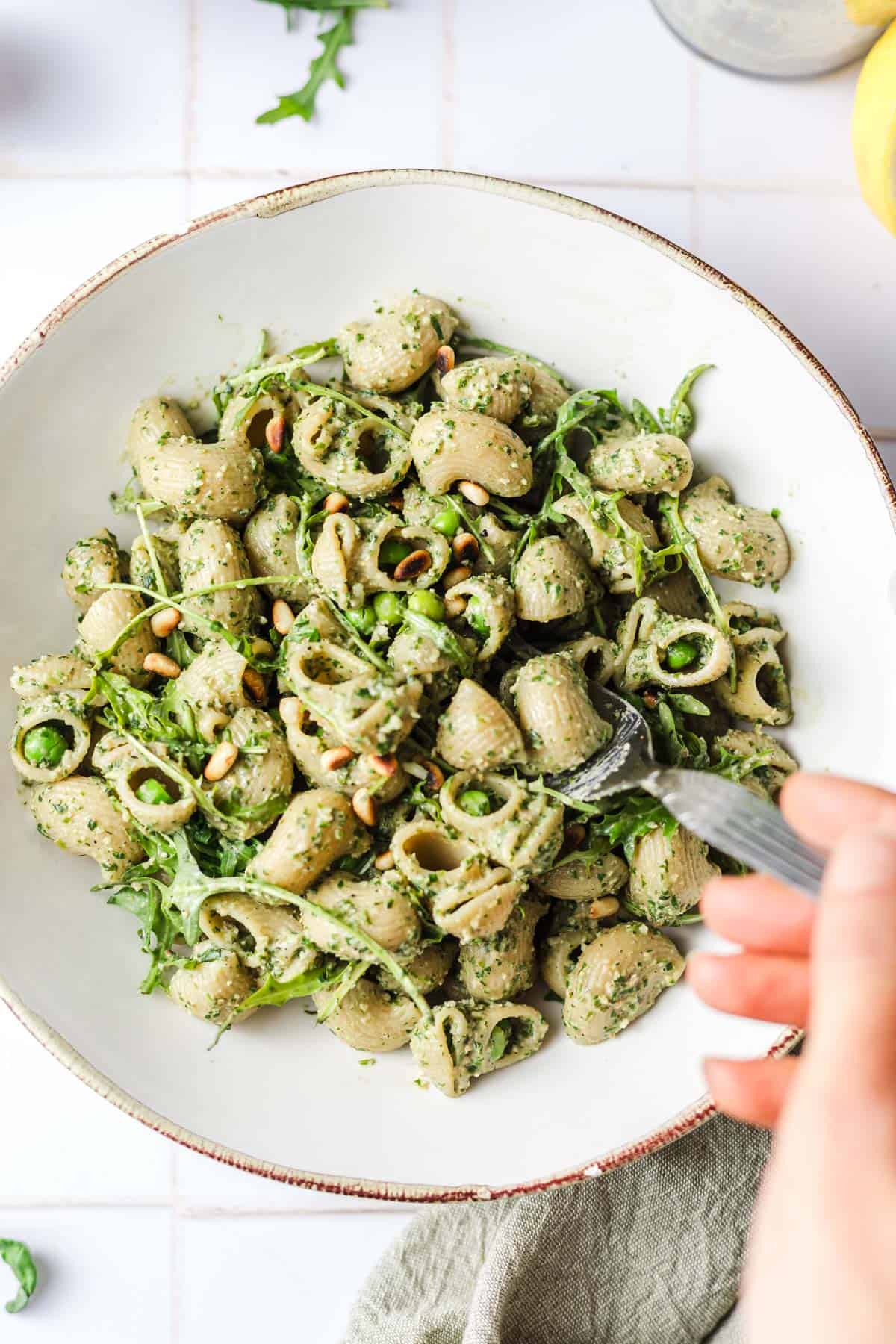 vegane pesto pasta