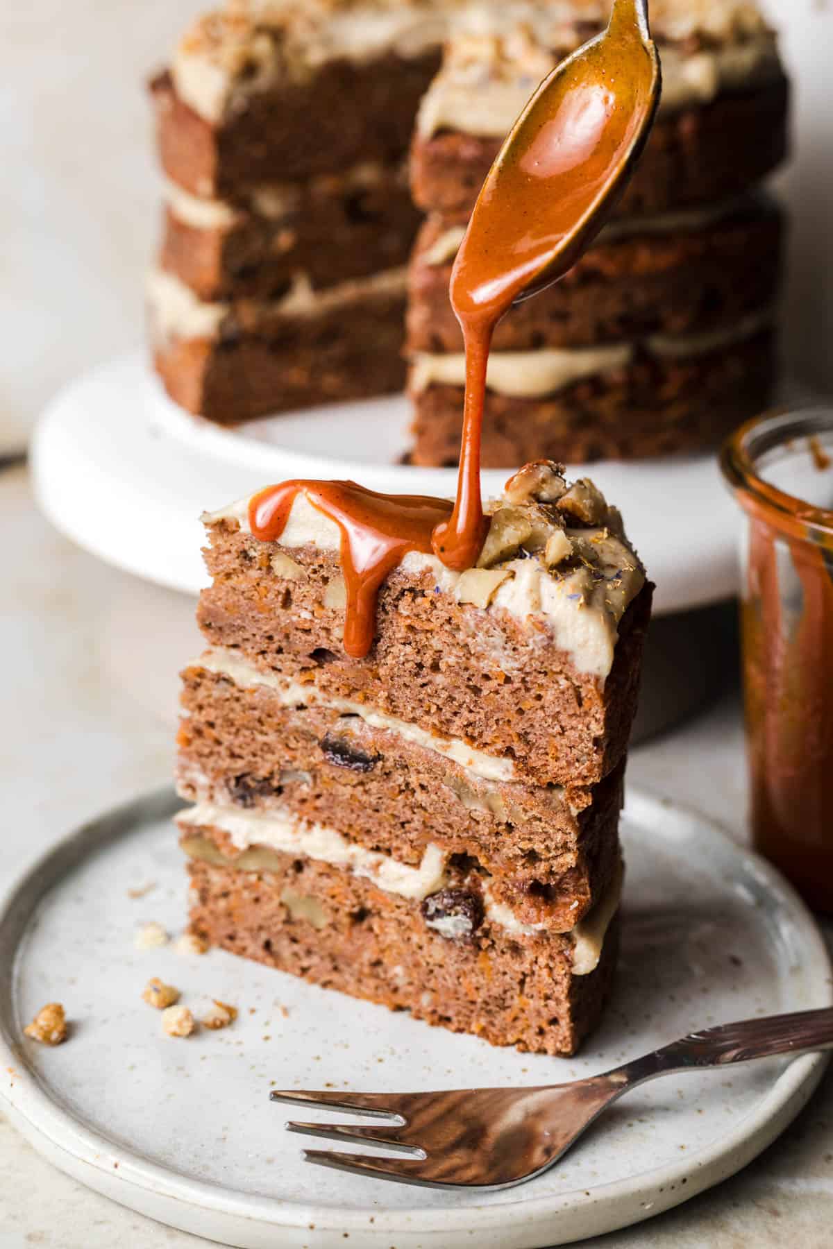 veganer karottenkuchen ohne zucker mit karotten sirup
