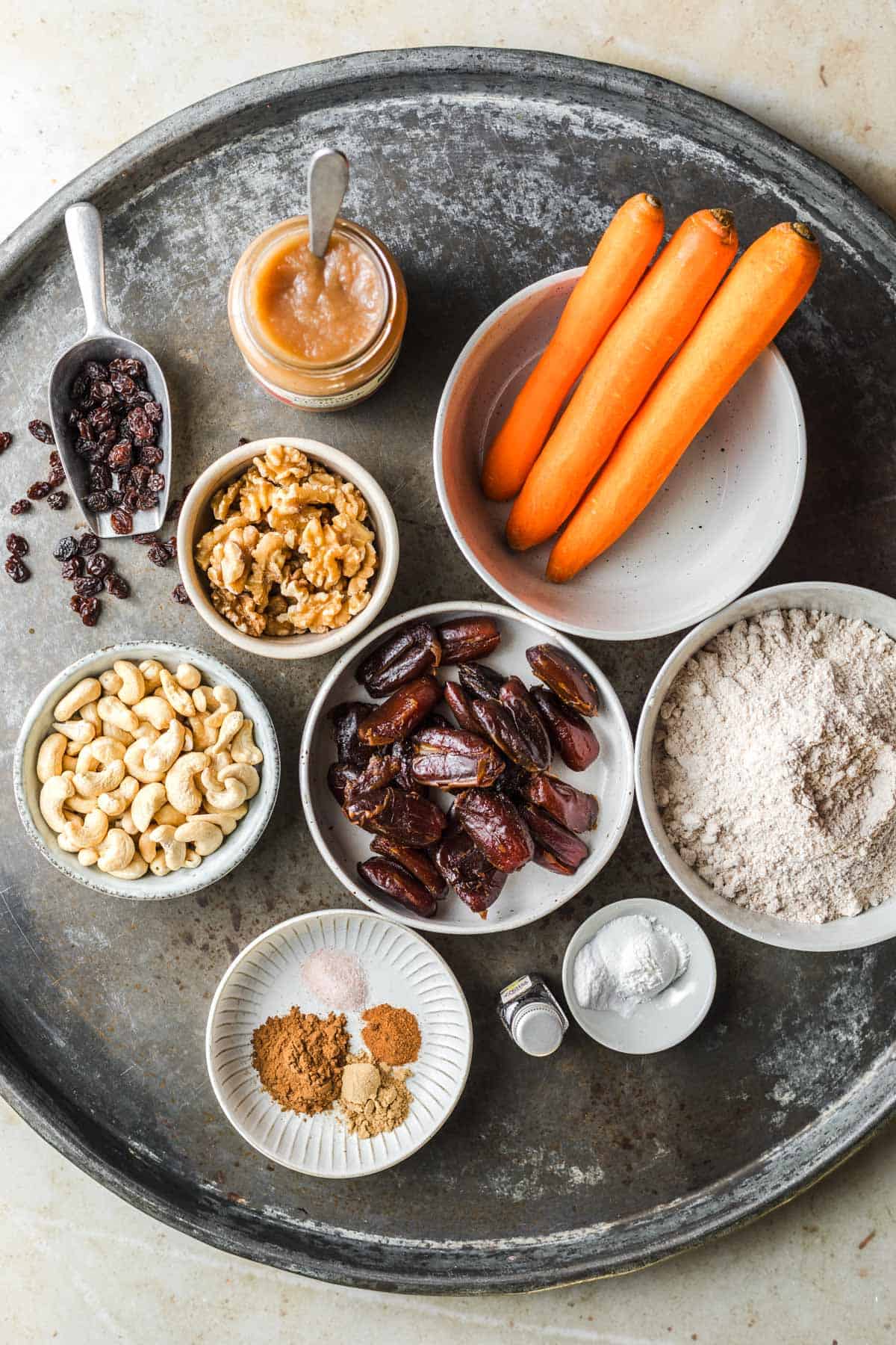 zutaten veganer möhren Walnuss kuchen