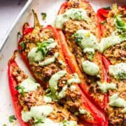 gefüllte spitzpaprika vegan