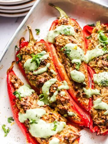 gefüllte spitzpaprika vegan