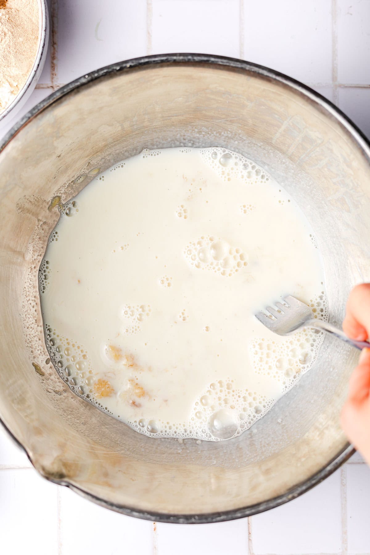 teig anrühren für vegane pfannkuchen