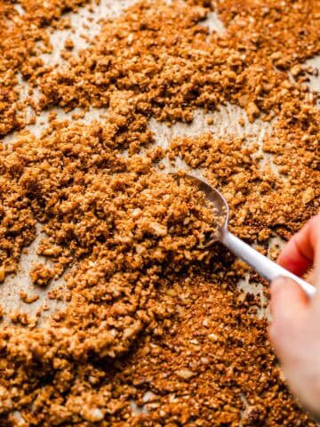 veganer hackersatz aus blumenkohl und walnuss