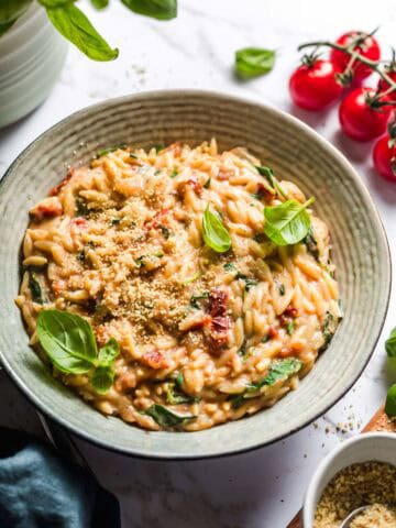 vegane tomaten orzo
