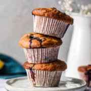 zuckerfreie vegane blaubeermuffins