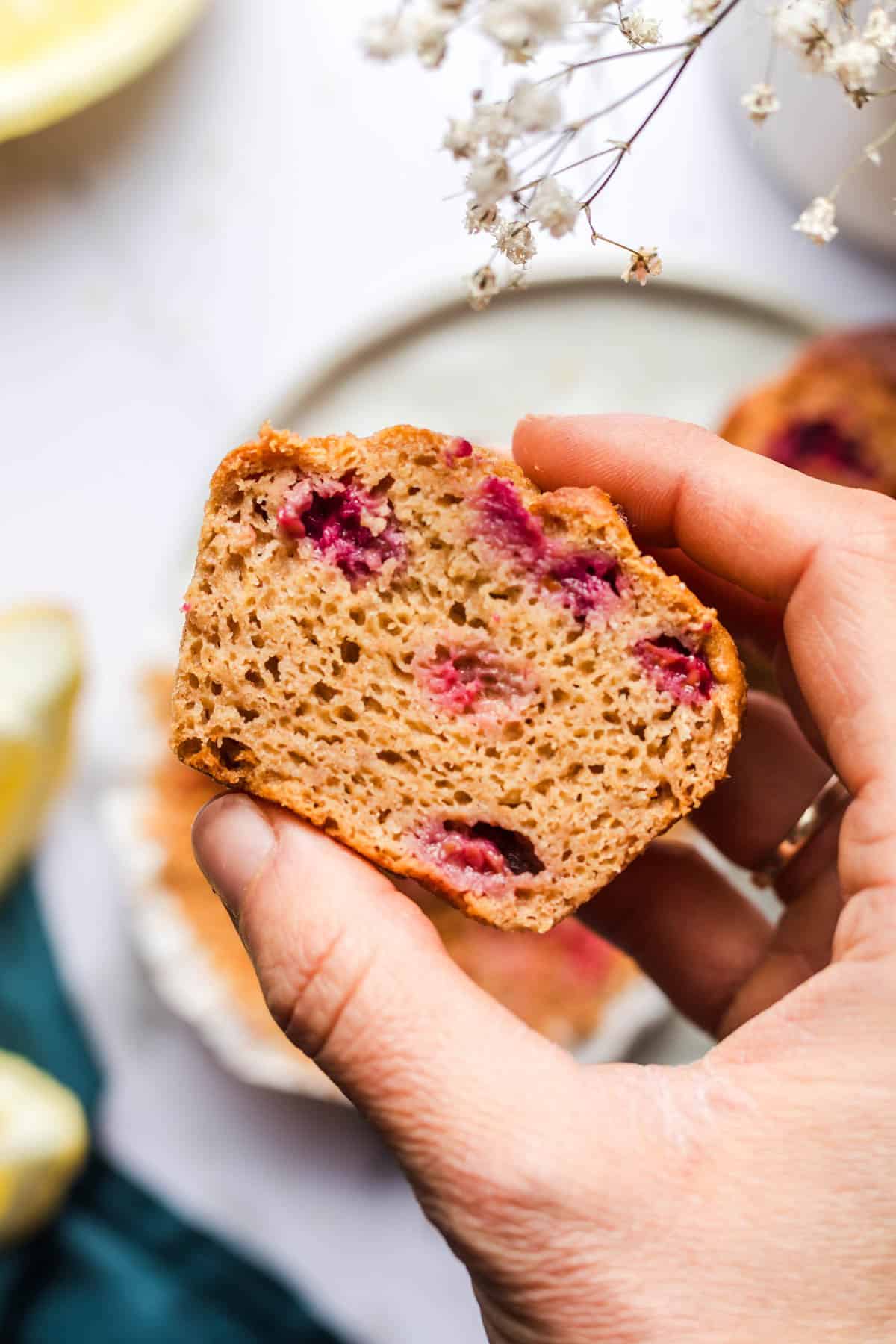 gesunde vegane himbeer Muffins