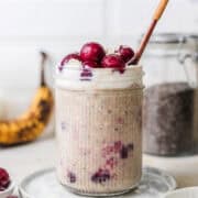 proteinpulver overnight oats mit chiasamen