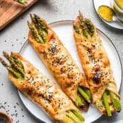 grüner spargel teigtaschen vegan aus dem air fryer