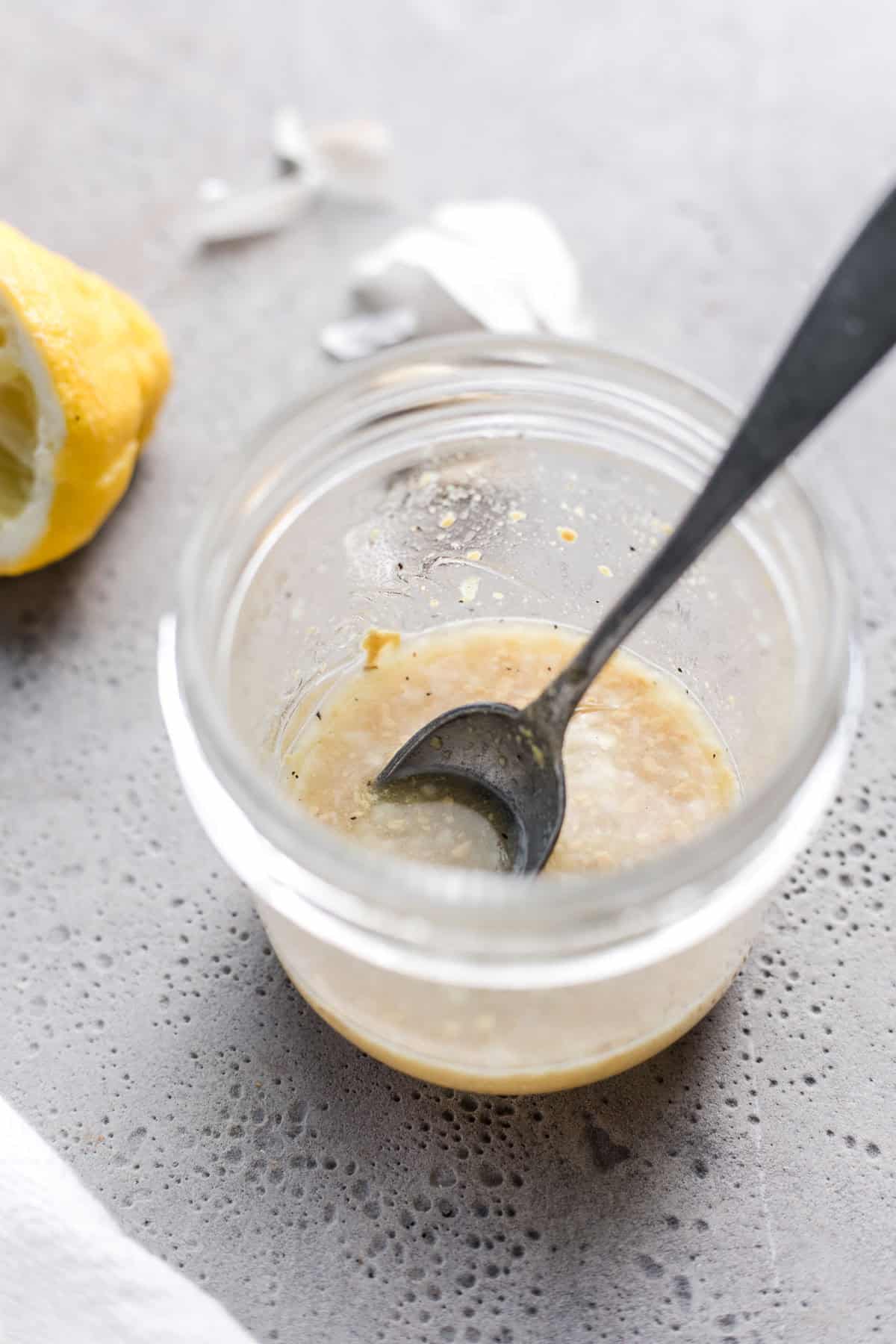 ölfreies salatdressing mit senf