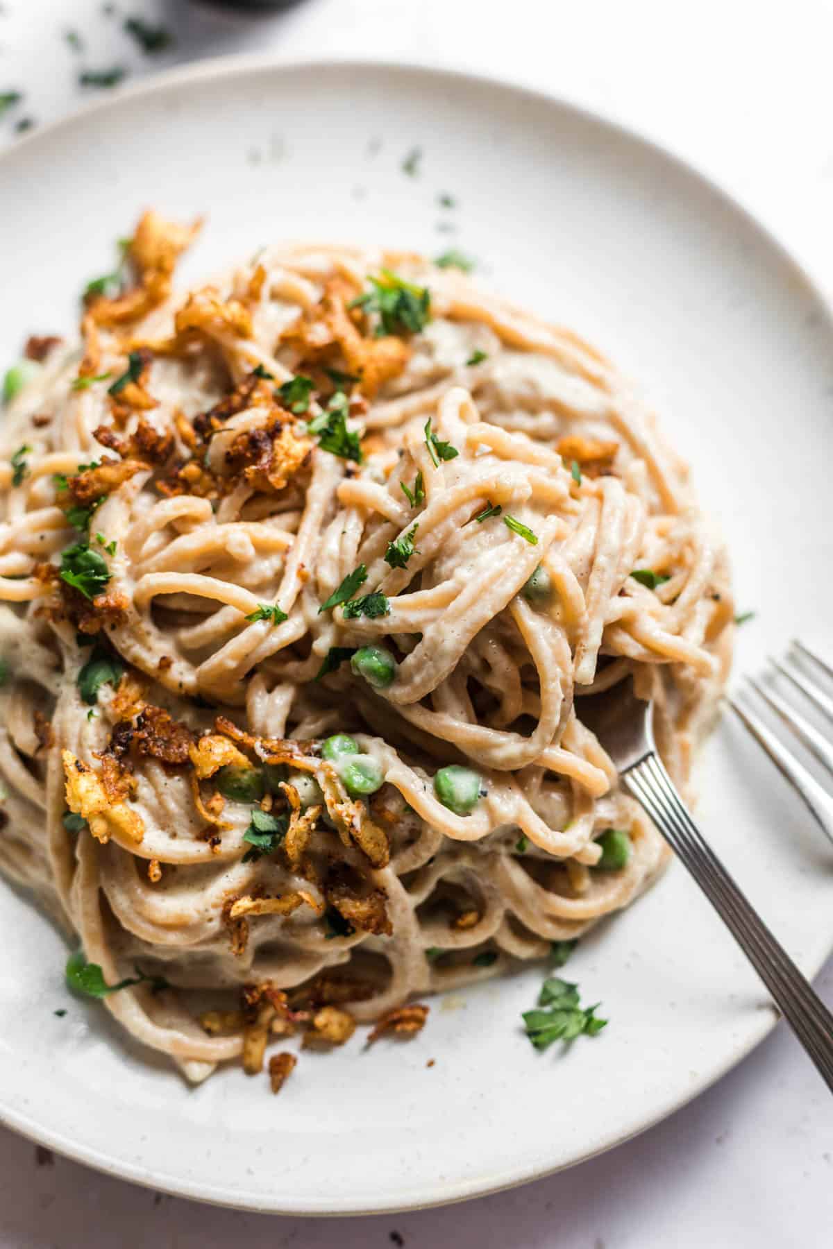 alfredo sauce vegan mit knsuprigen tofu