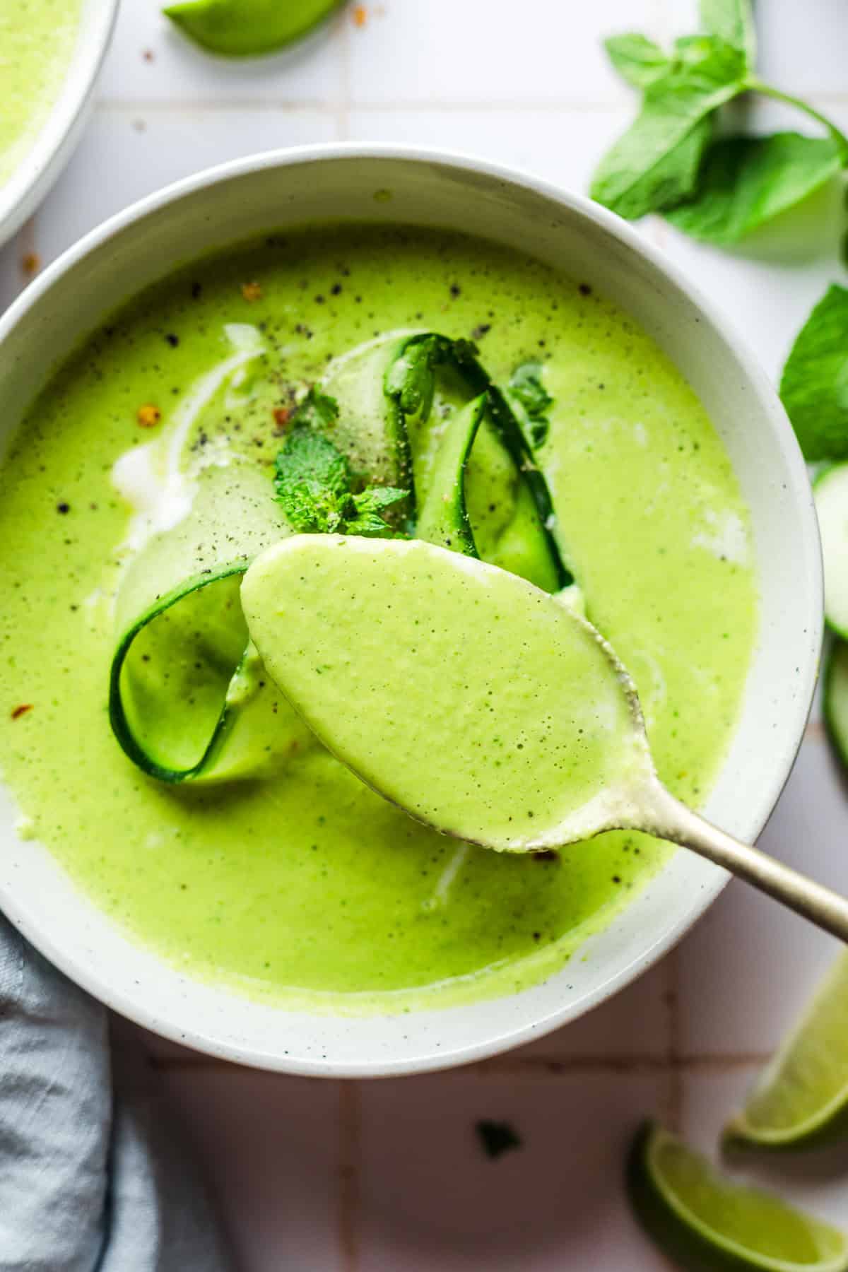 grünes gazpacho rezept vegan ohne joghurt