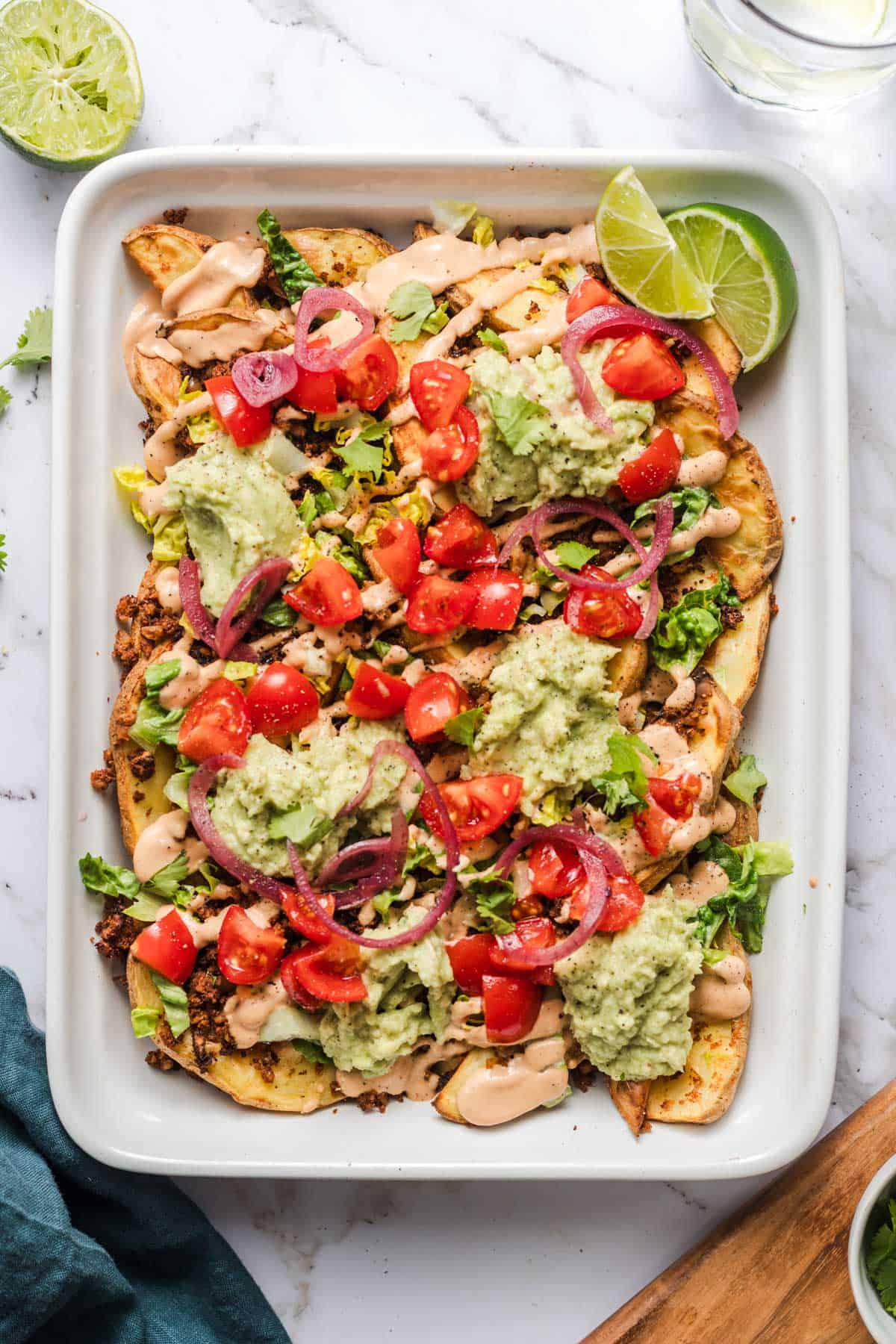 gesunde vegane loaded nacho fries