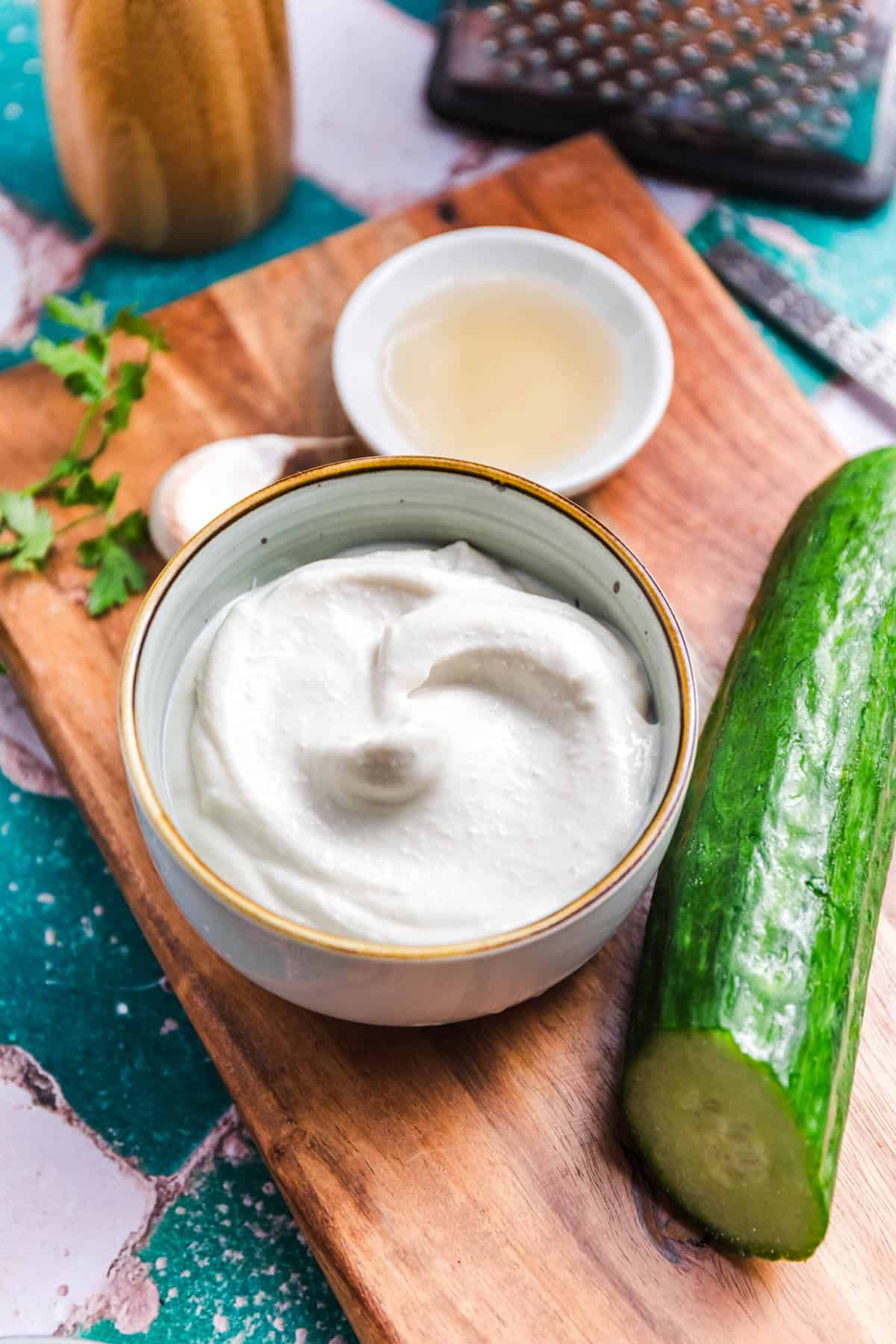 zutaten veganer tzatziki dip