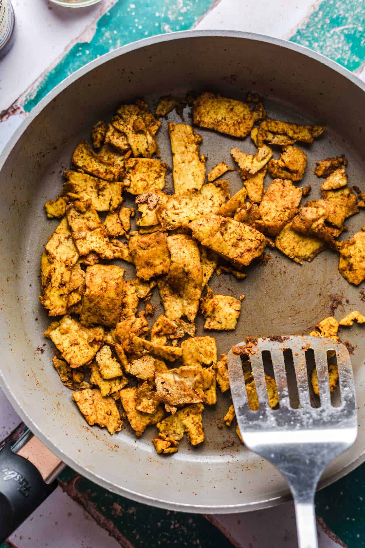 gebratener tofu mit shawarma gewürz