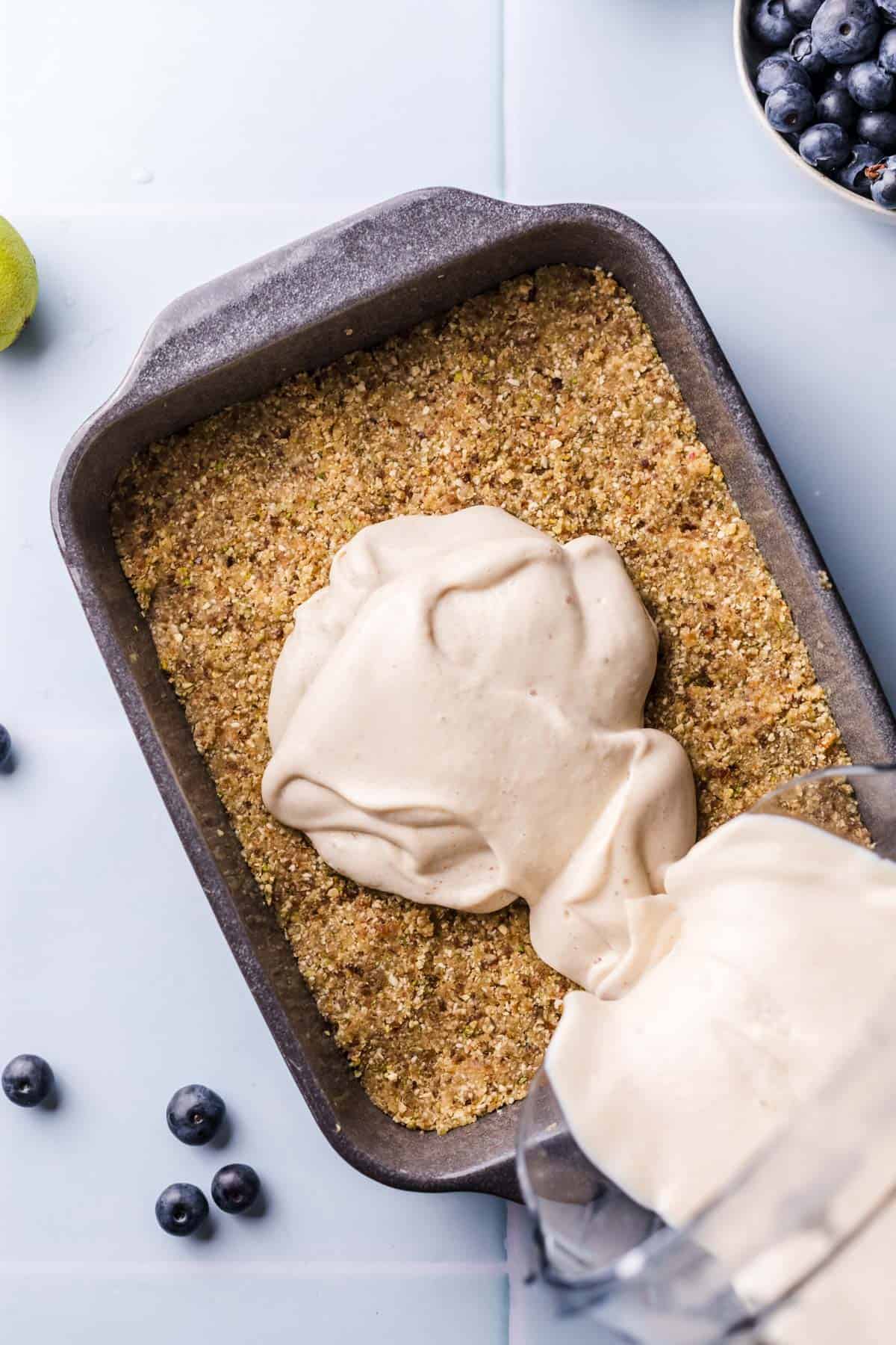 vegane käsekuchen creme aus quark und tofu