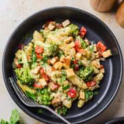 vegetarische schupfnudel pfanne mit gemüse