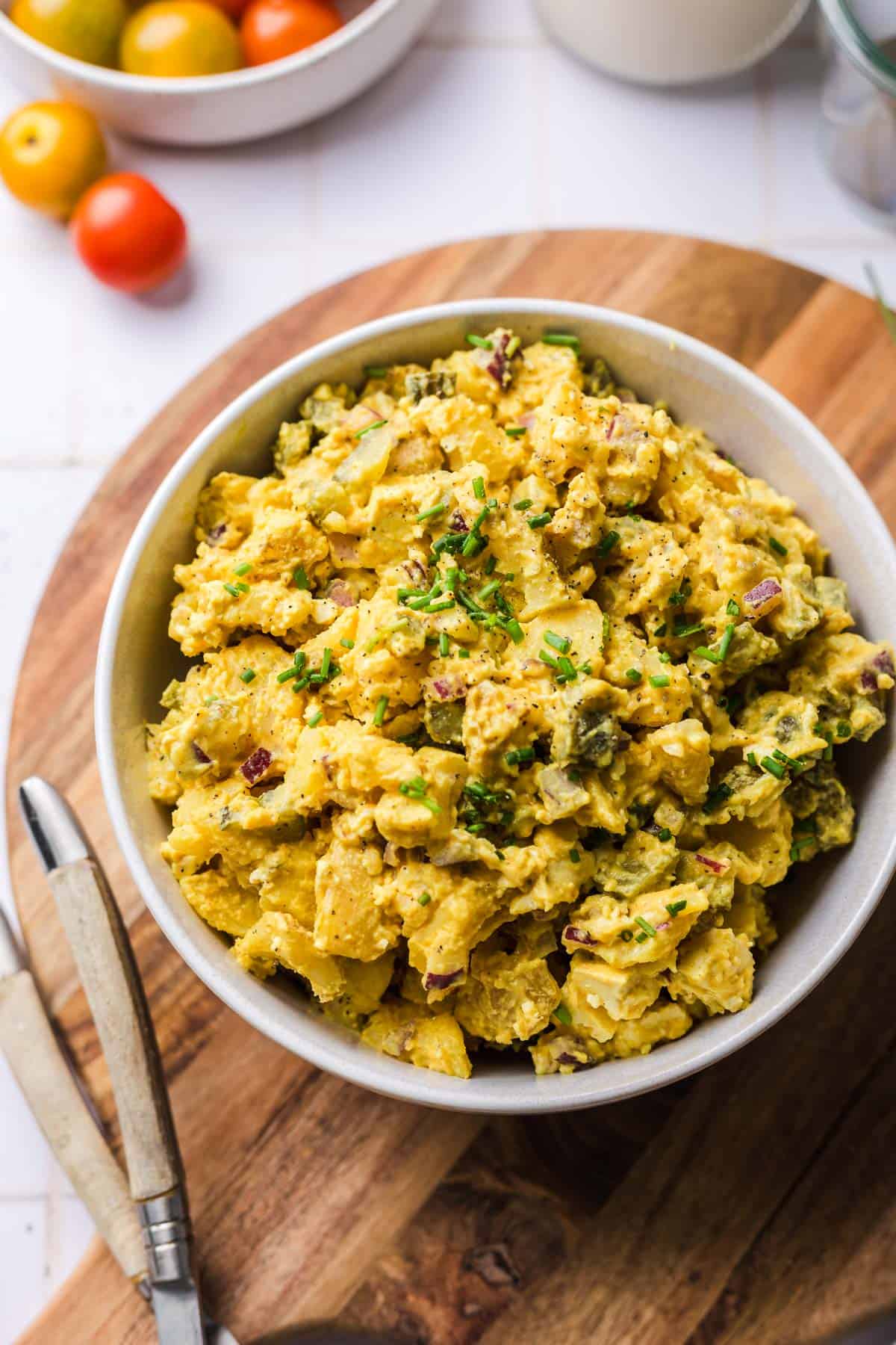 veganer kartoffel ei salat ohne öl