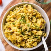 gesunder kartoffelsalat mit veganer mayo
