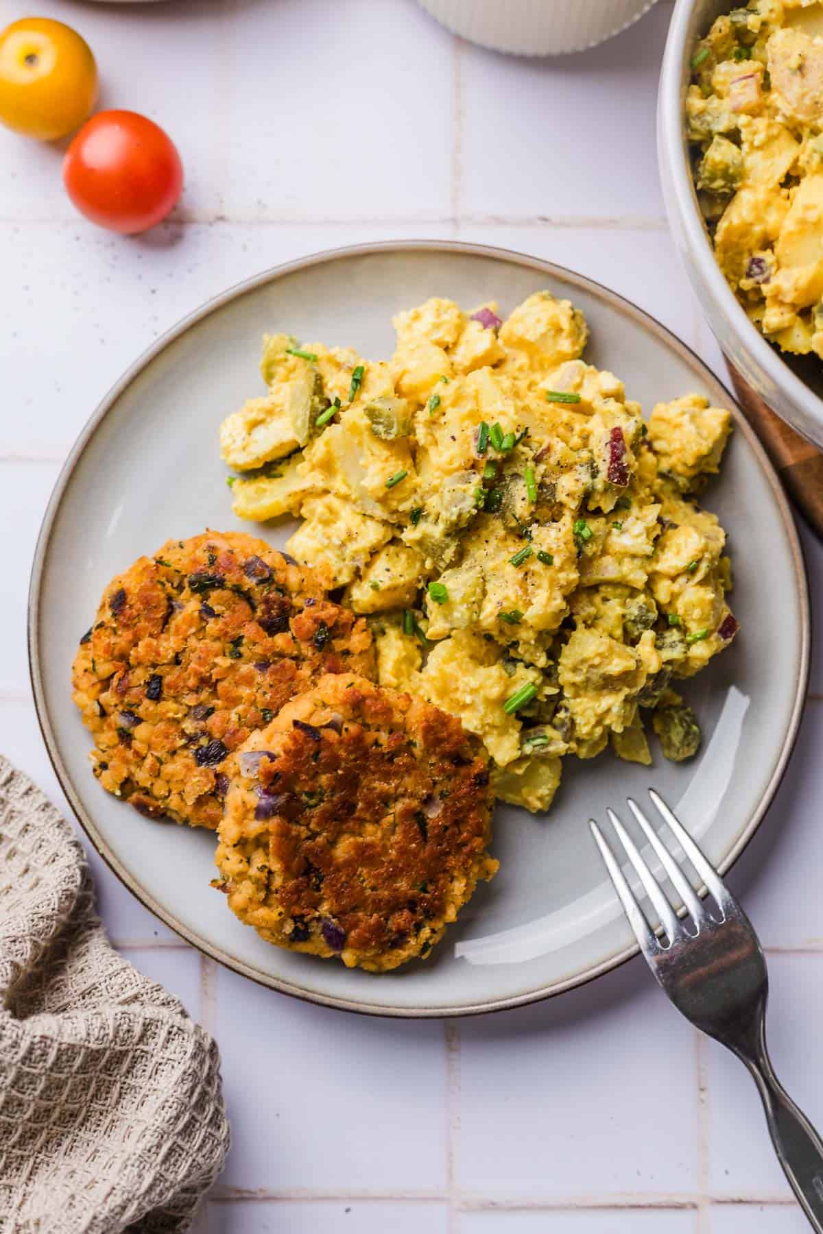 veganer kartoffelsalat mit mayonnaise