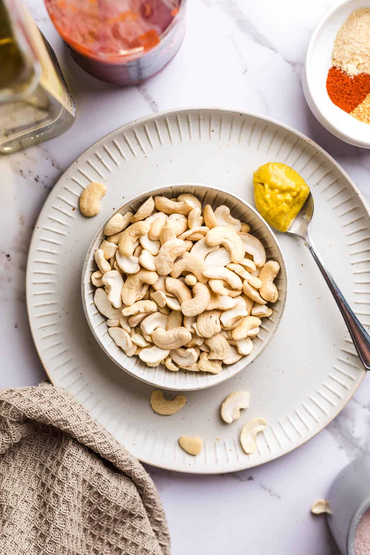 zutaten für vegane burgersoße mit cashews