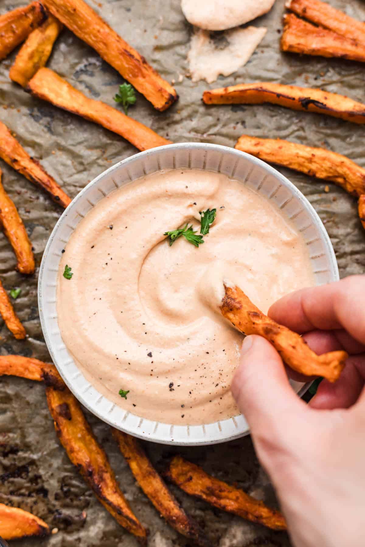 vegane cremige sauce für pommes
