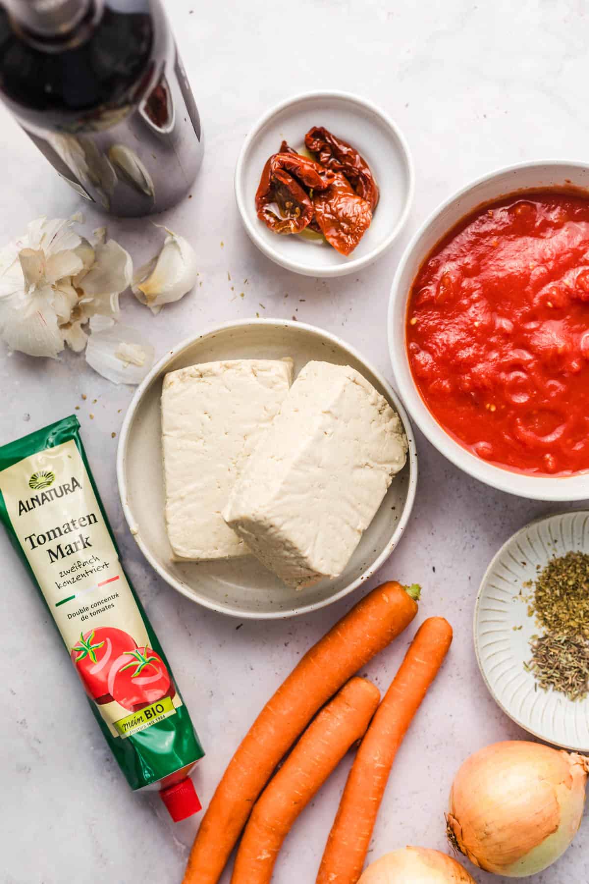 zutaten für tofu bolognese sosse