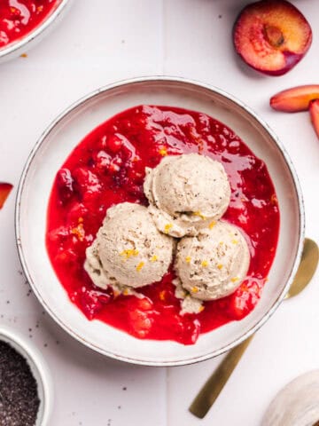 veganes eis mit mohn und kokosmilch ohne zucker