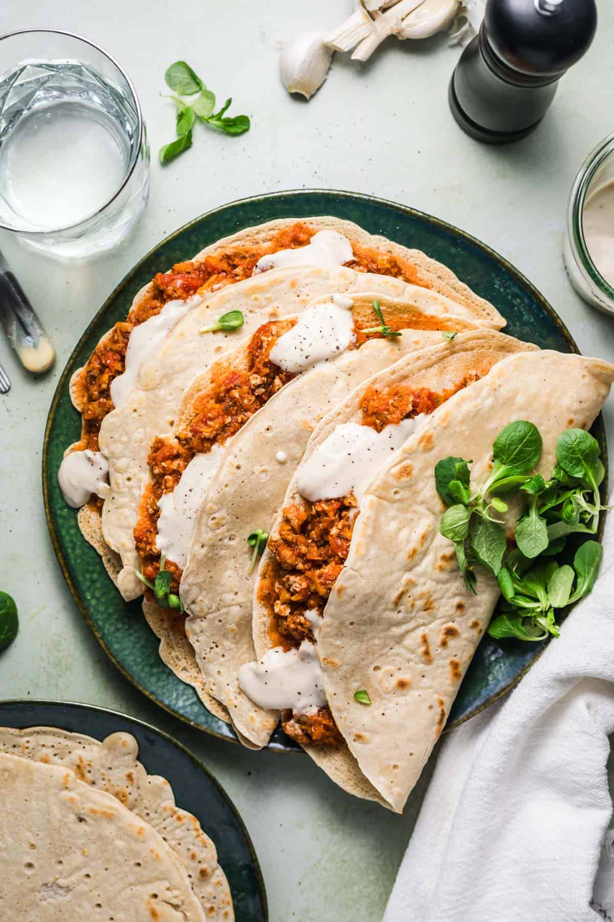 herzhafte gefüllte pfannkuchen vegan
