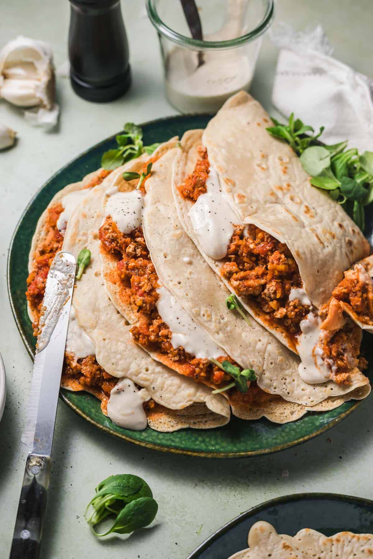 bolognese pfannkuchen ohne fleisch