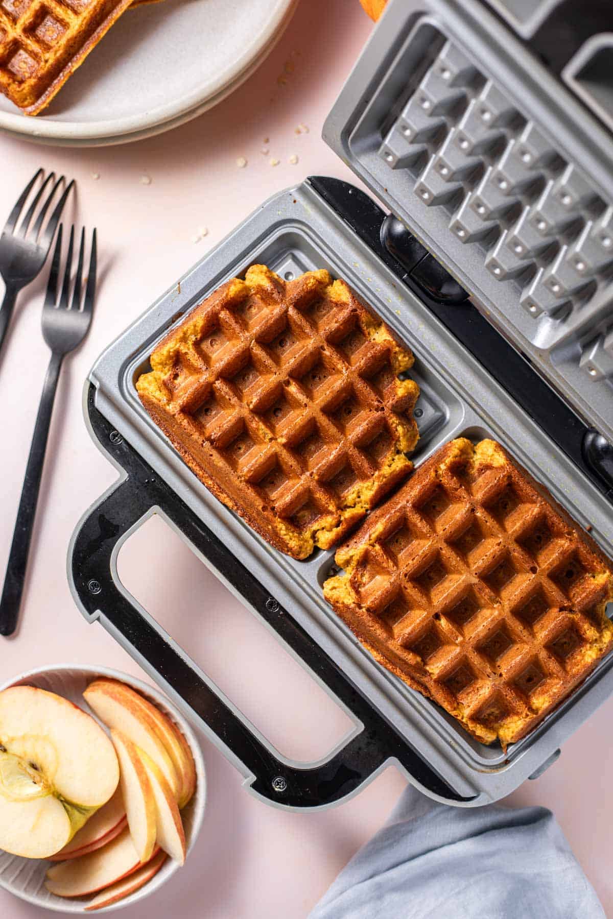 vegane kürbiswaffeln ohne ein und glutenfrei