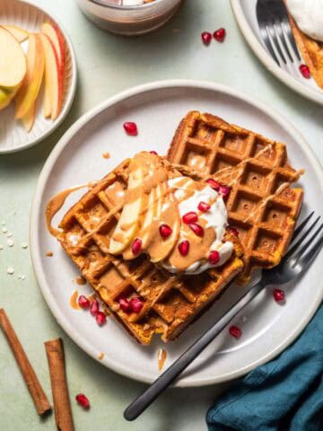 vegane kürbis haferflocken waffeln ohne zucker