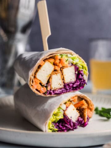 vegane wraps mit knusprigen tofu und gemüse