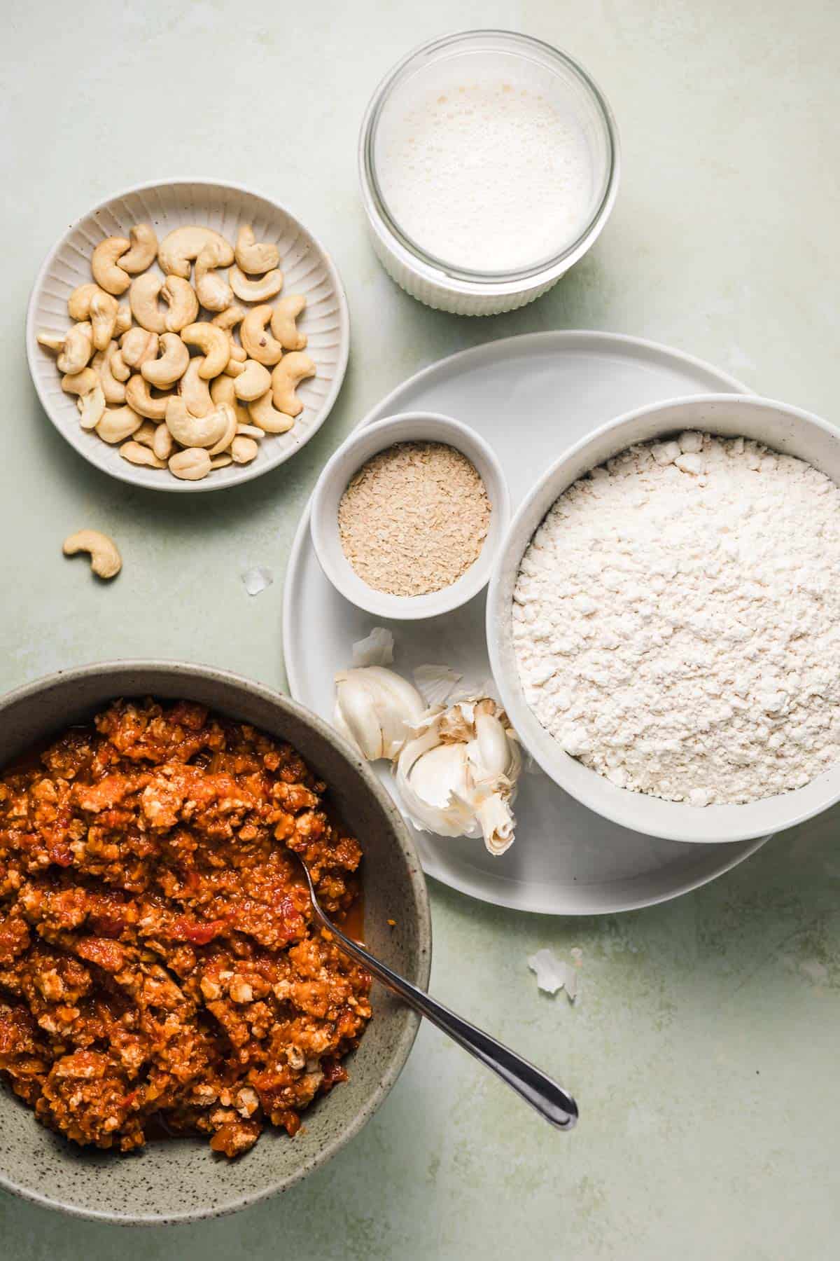 zutaten für bolognese pfannkuchen vegetarisch